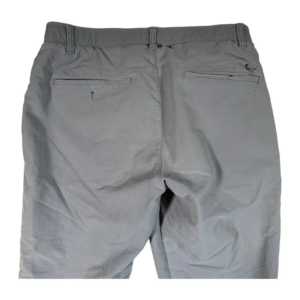 Under Armour Men's Gray Flat Front Straight Leg Chino‎ Golf Pants Size 36x32